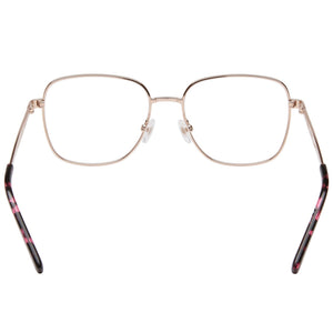 DKNY Dk1031 Rectangle Eyeglasses Women — side view, Rose Gold Propionate temples