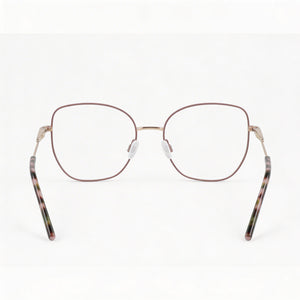 DKNY DK1034 Oval Eyeglasses Women — side view, Pink Acetate temples