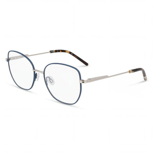 DKNY DK1034 Silver Oval Eyeglasses for Women, Metal frame