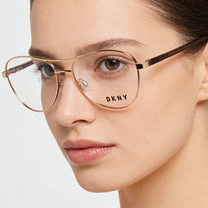 DKNY DK3004 46642 Gold Eyeglasses Women — lifestyle wear, office and reading