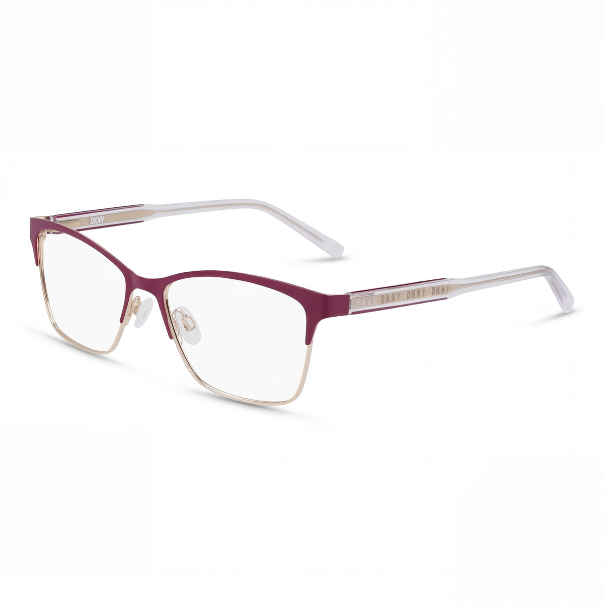 DKNY DK3008 Plum/Gold Rectangle Eyeglasses for Women, 53mm, Photo 1