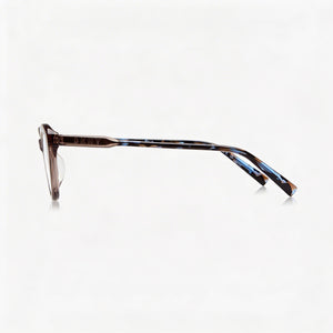 DKNY DK5042 Rectangle Eyeglasses Women — side view, Gray Acetate temples