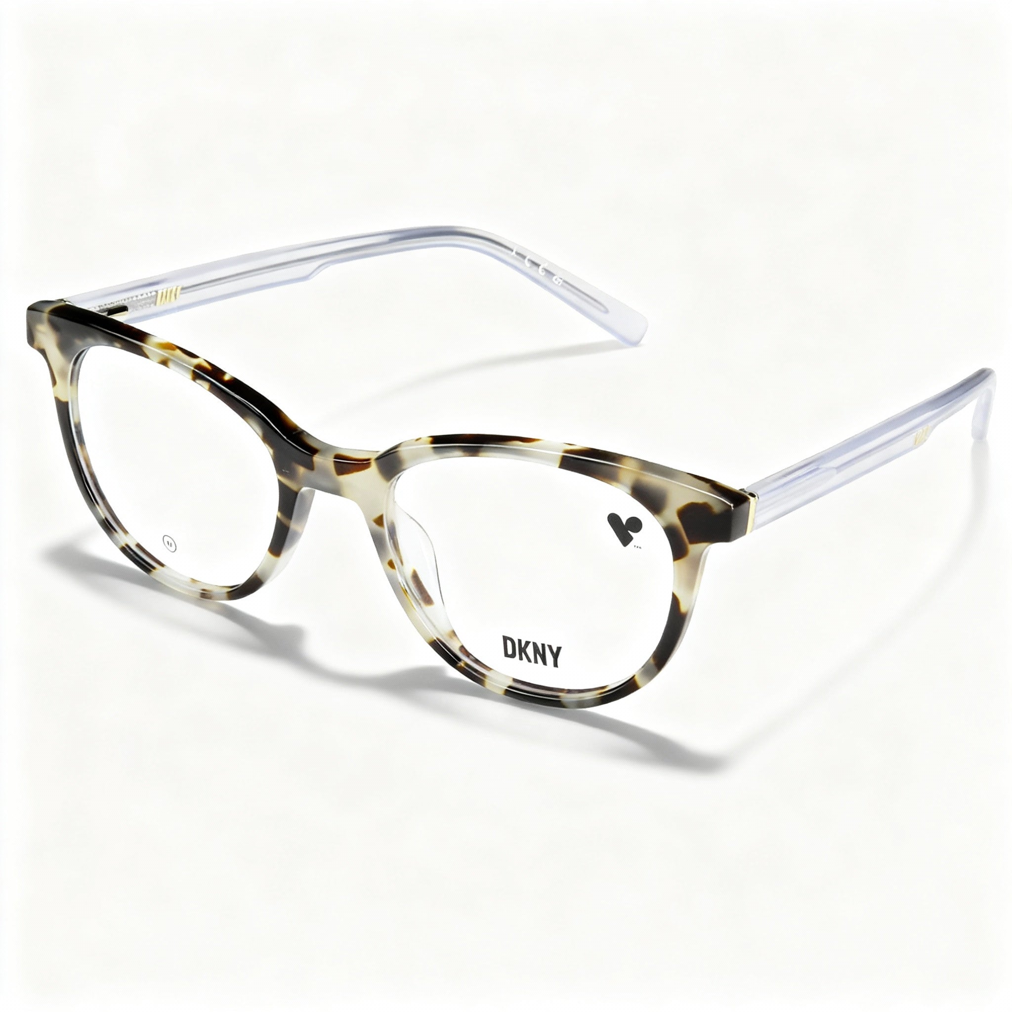 DKNY DK5050 Bone Tortoise Square Eyeglasses Unisex, Acetate, 50mm, Photo 1