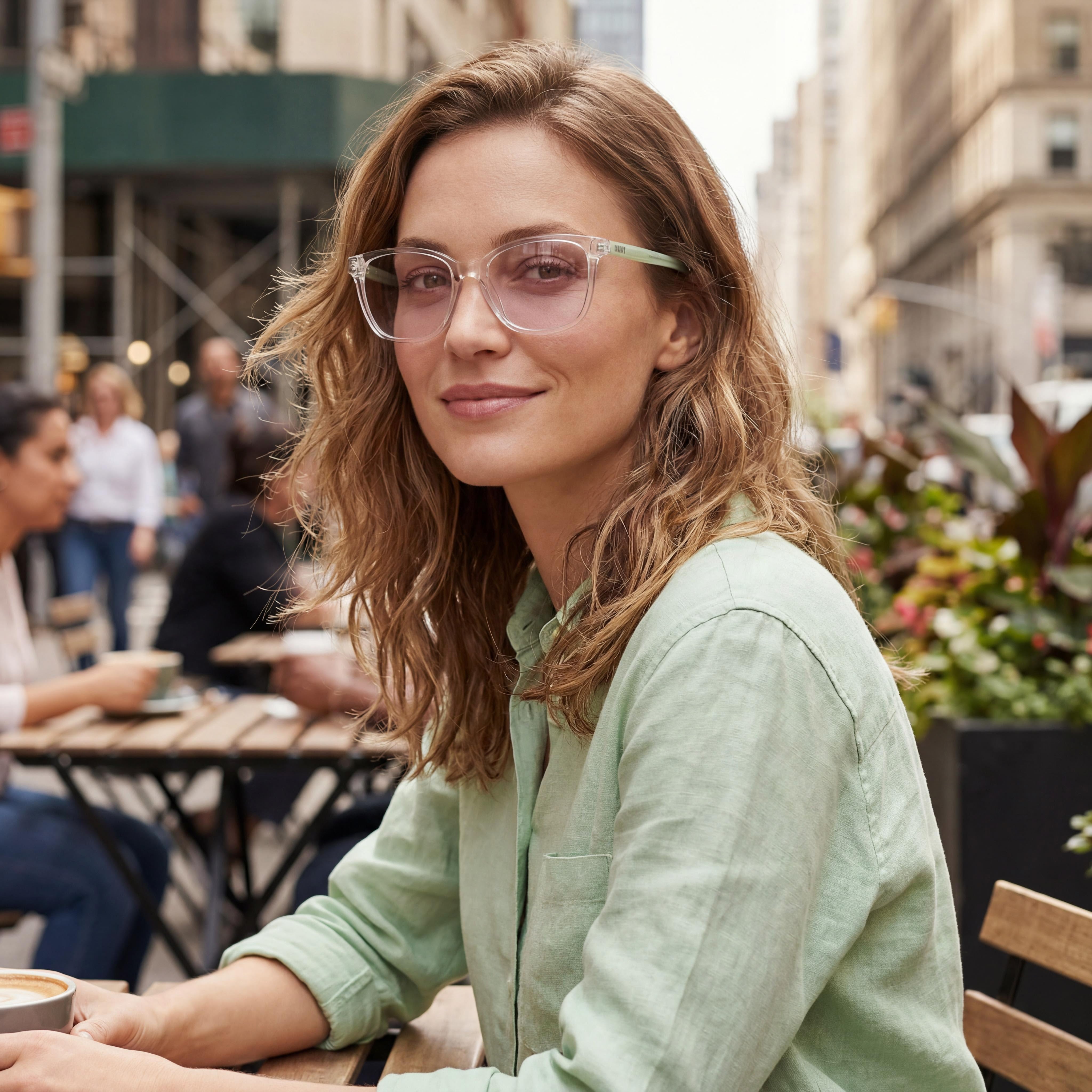 Gafas DKNY DK5052 rectangulares transparentes con cristales para mujer, 53mm, Photo 4