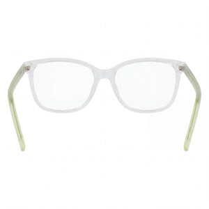 DKNY DK5052 Rectangle Eyeglasses Women — side view, Green Propionate temples