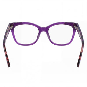 DKNY DK5053 Rectangle Eyeglasses Unisex — side view, Violet Acetate temples