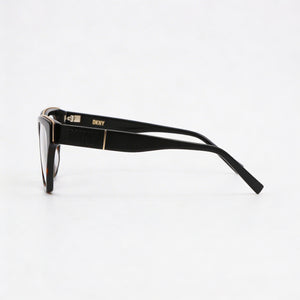 DKNY DK5063 Cat Eye Eyeglasses Women — side view, Dark Tortoise Acetate temples