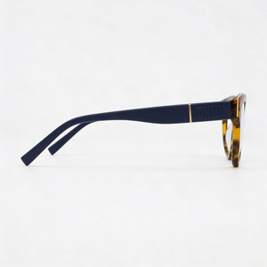 DKNY Dk5064 Rectangle Eyeglasses Unisex — side view, Havana Acetate temples