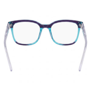 DKNY DK5065 Rectangle Eyeglasses Women — side view, Blue Acetate temples