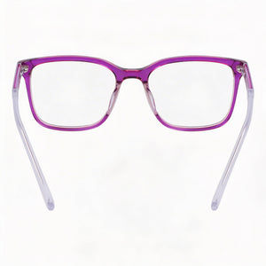 DKNY Dk5065 Square Eyeglasses Unisex — side view, Violet Acetate temples