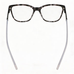 DKNY DK5066 Square Eyeglasses Women — side view, Black Tortoise Acetate temples