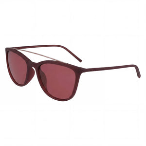 DKNY Dk506s Oxblood Rectangle Sunglasses for Women, Red lens