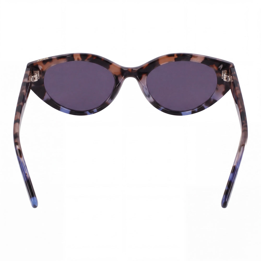 DKNY Dk548s Cat Eye Sunglasses Women — side view, Non-Polarized Mocha/Blue Tort Gradient lens