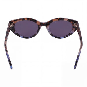 DKNY Dk548s Cat Eye Sunglasses Women — side view, Non-Polarized Mocha/Blue Tort Gradient lens