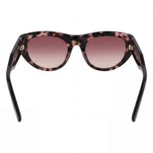 DKNY Dk550s Oval Sunglasses for Women — interior view, Clear Demo lens detail