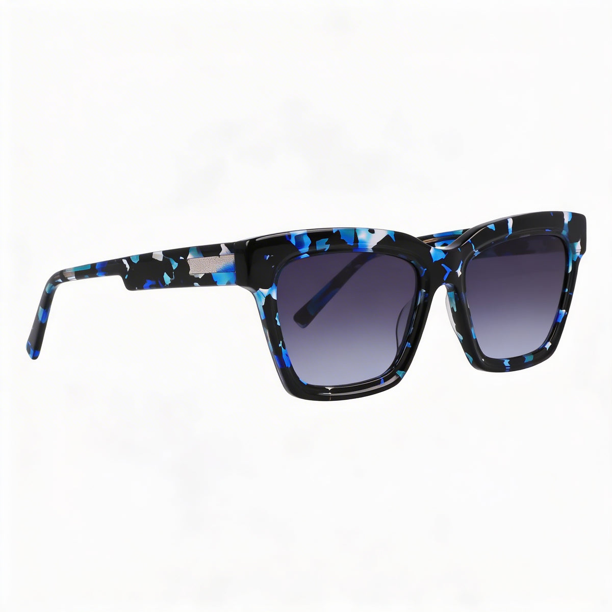 DKNY Dk551s Blue Havana Square Sunglasses for Women, 53mm, Photo 3
