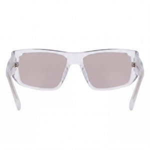 DKNY Dk555s Rectangle Sunglasses Women — side view, Non-Polarized Smoke lens
