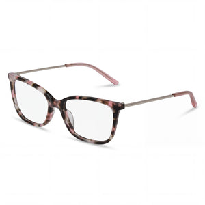 DKNY DK7008 Pink Tortoise Square Eyeglasses Unisex, Alloy Steel frame