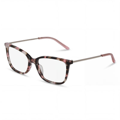 DKNY DK7008 Pink Tortoise Square Eyeglasses Unisex, Alloy Steel frame