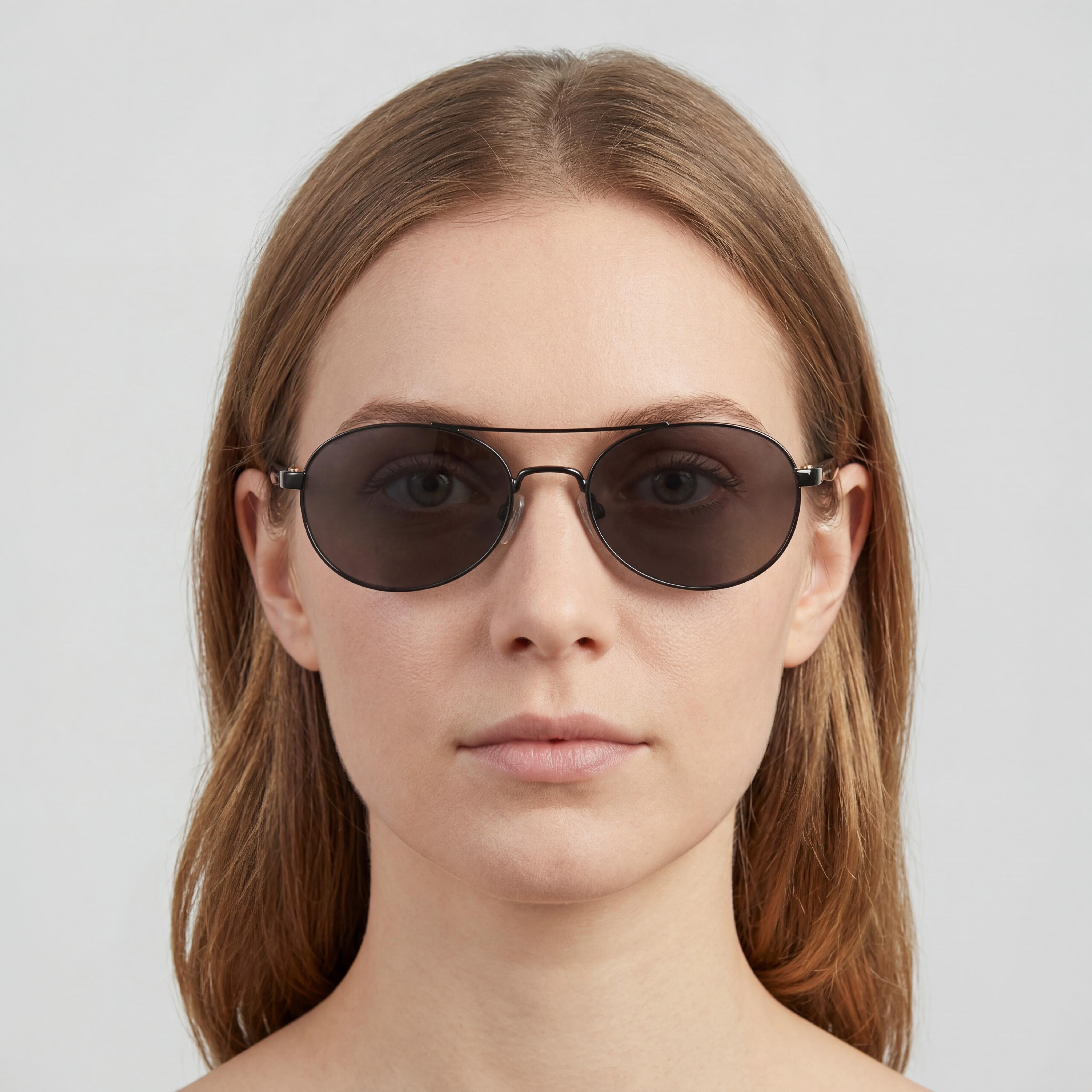 DKNY DO300S Black Oval Sunglasses for Women, 51mm, Photo 4