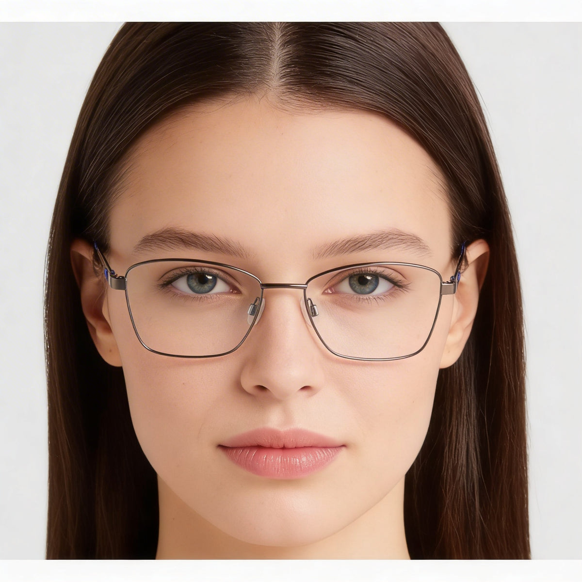 DKNY Gafas rectangulares de satén gris plomo para mujer, Acetato, Photo 4