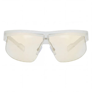 DKNY Wrap Sunglass Shield Sunglasses for Women — front view, Plastic frame