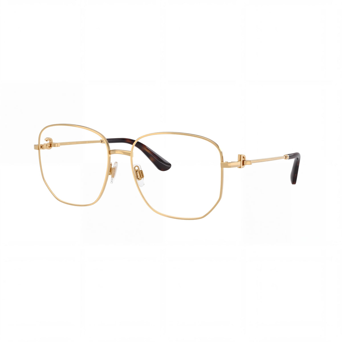 Dolce & Gabbana 1356 Gold Rectangle Eyeglasses Unisex, Photo 1
