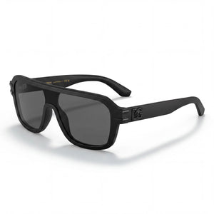 Dolce & Gabbana Black Aviator Sunglasses for Men, Grey Mirror Black lens