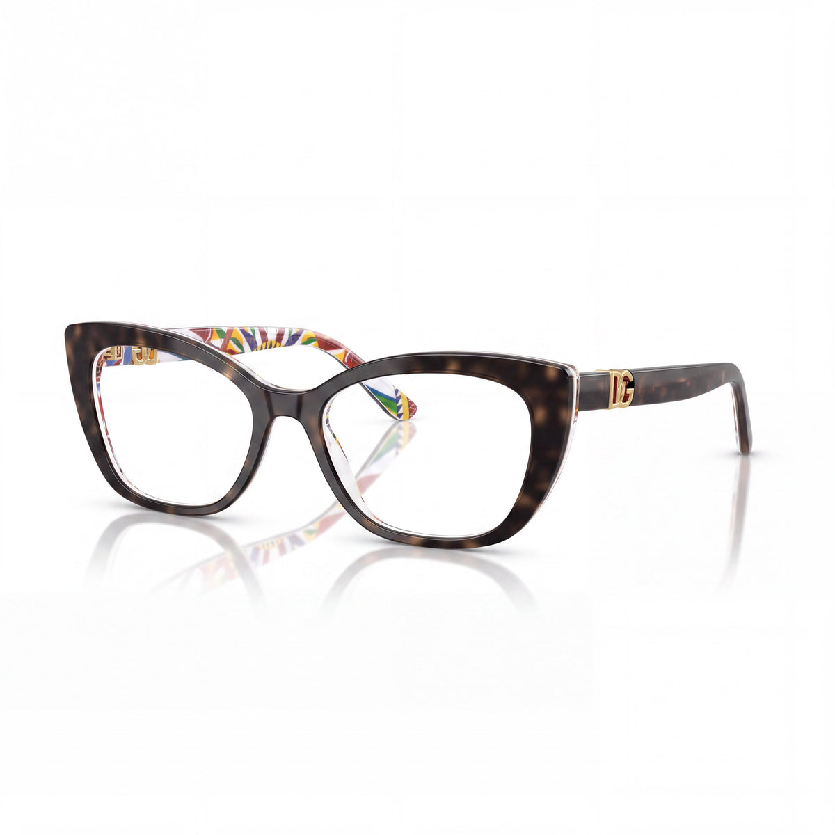 Gafas graduadas rectangulares de carey clásicas de Dolce & Gabbana para mujer, Photo 1