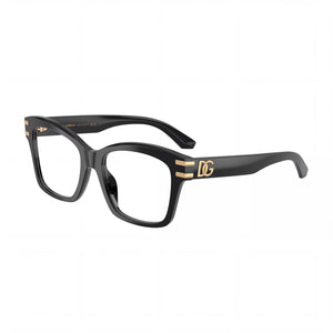 Dolce & Gabbana DG 3419 Black Square Eyeglasses for Unisex, demo lens frame