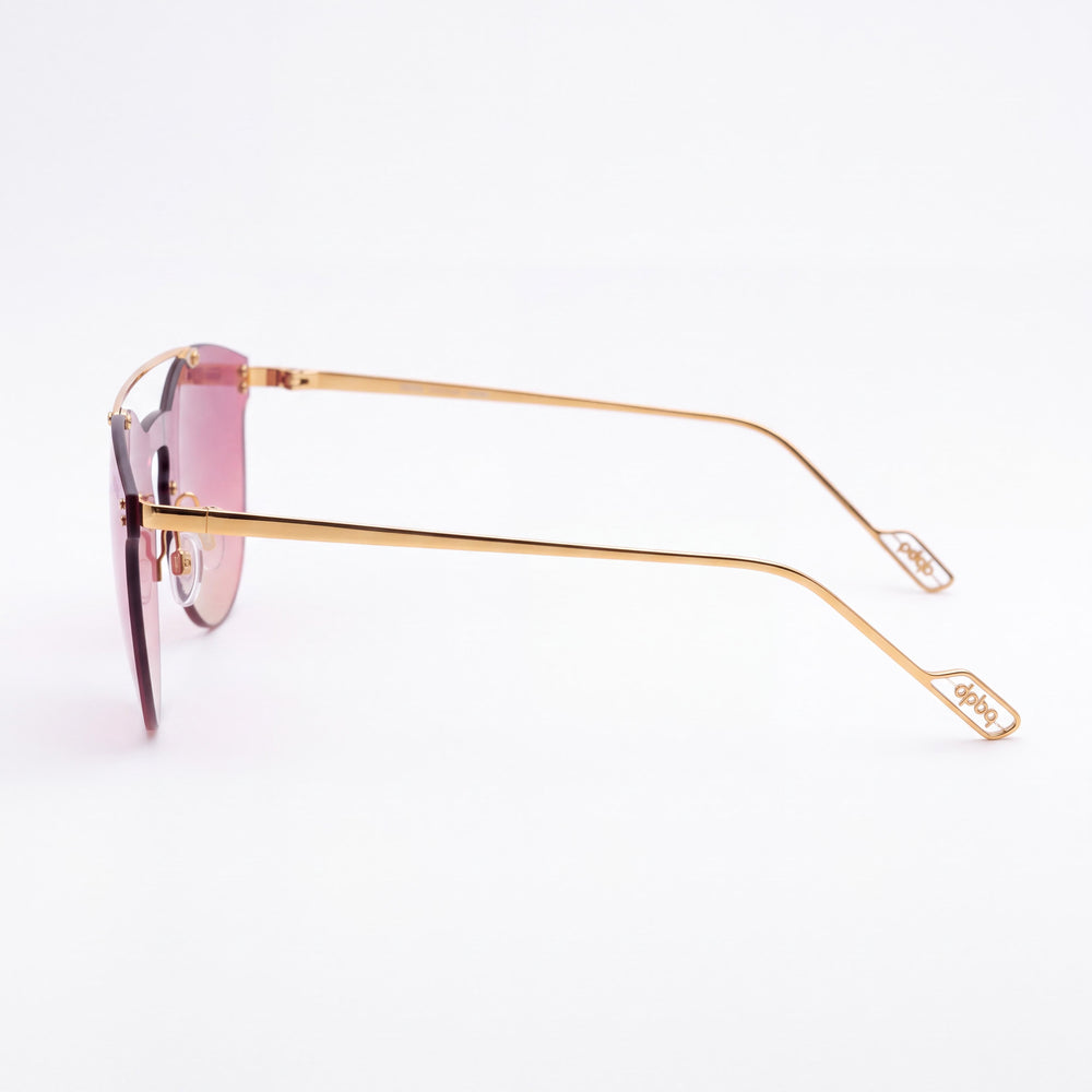 DP69 Dps100-074 Aviator Sunglasses Women — side view, Demo Lenses Clear lens