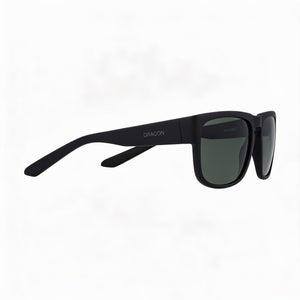 Dragon Alliance DR RUNE Rectangle Sunglasses Unisex — side view, Non-Polarized Green lens