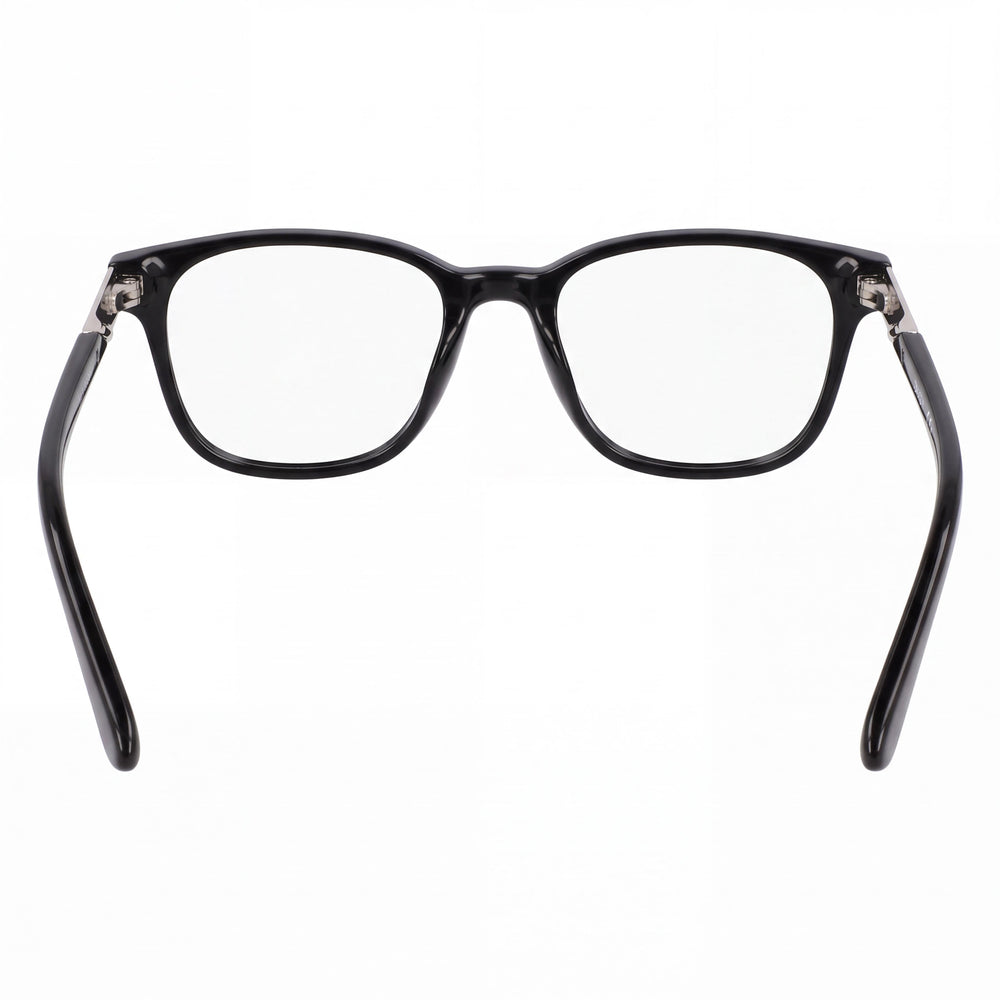 Dragon Dr2045 Rectangle Eyeglasses Men — side view, Black Acetate temples