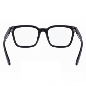 Dragon Dr2046 Rectangle Eyeglasses Men — side view, Shiny Black Acetate temples