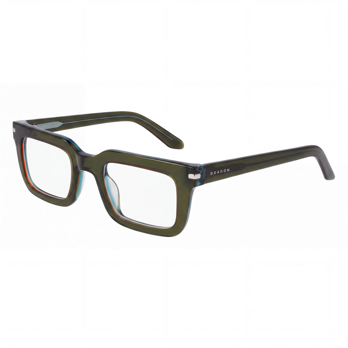 Gafas rectangulares Dragon Dr2050 de laminado verde, unisex, 48 mm, Photo 1