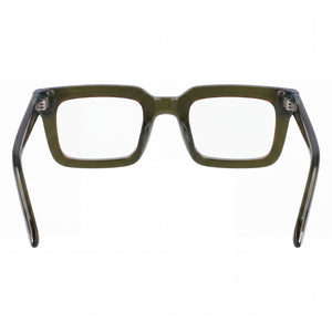 Dragon Dr2050 Rectangle Eyeglasses Unisex — side view, Green Metal temples