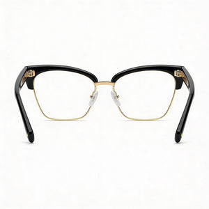 Dsquared2 D2 0024 Square Eyeglasses Women — side view, Black Metal temples