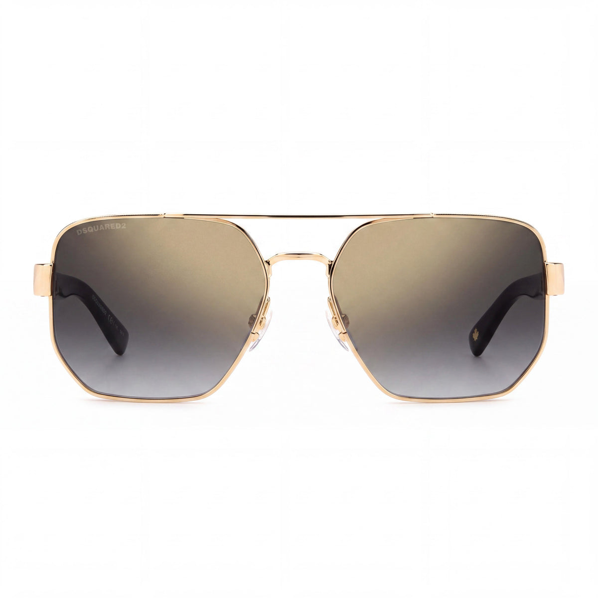 Gafas de sol cuadradas para mujer Dsquared2 D2 0083/S Gold Havana, 58mm, Photo 2