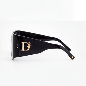 Dsquared2 D2 0096/S Square Sunglasses Women — side view, Non-Polarized Grey lens