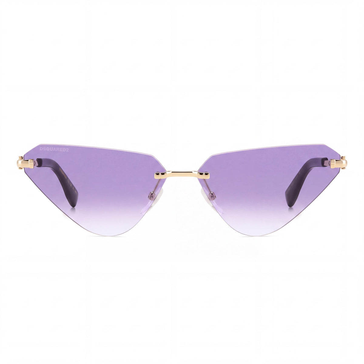 Dsquared2 D2 0108/S Gold Violet Cat Eye Sunglasses for Women, 63mm, Photo 2