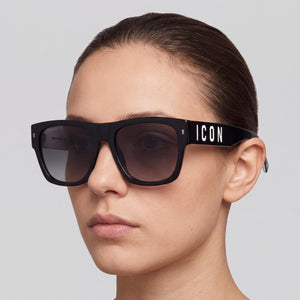 Dsquared2 Icon 0004/s Square Sunglasses Unisex — interior view, Non-Polarized lens detail
