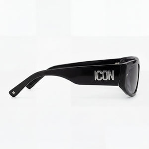 Dsquared2 ICON 0016/S Rectangle Sunglasses Men — side view, Non-Polarized Dark Grey Shaded lens