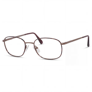 Elasta E 7057 Havana Copper Oval Eyeglasses for Men, Metal frame