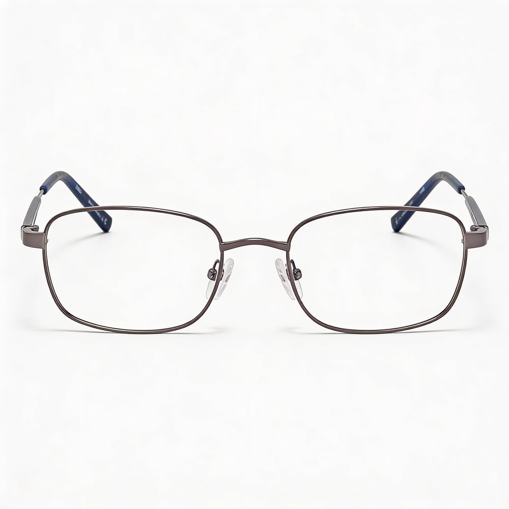 Elasta E 7221 Rectangle Eyeglasses for Men — front view, Metal