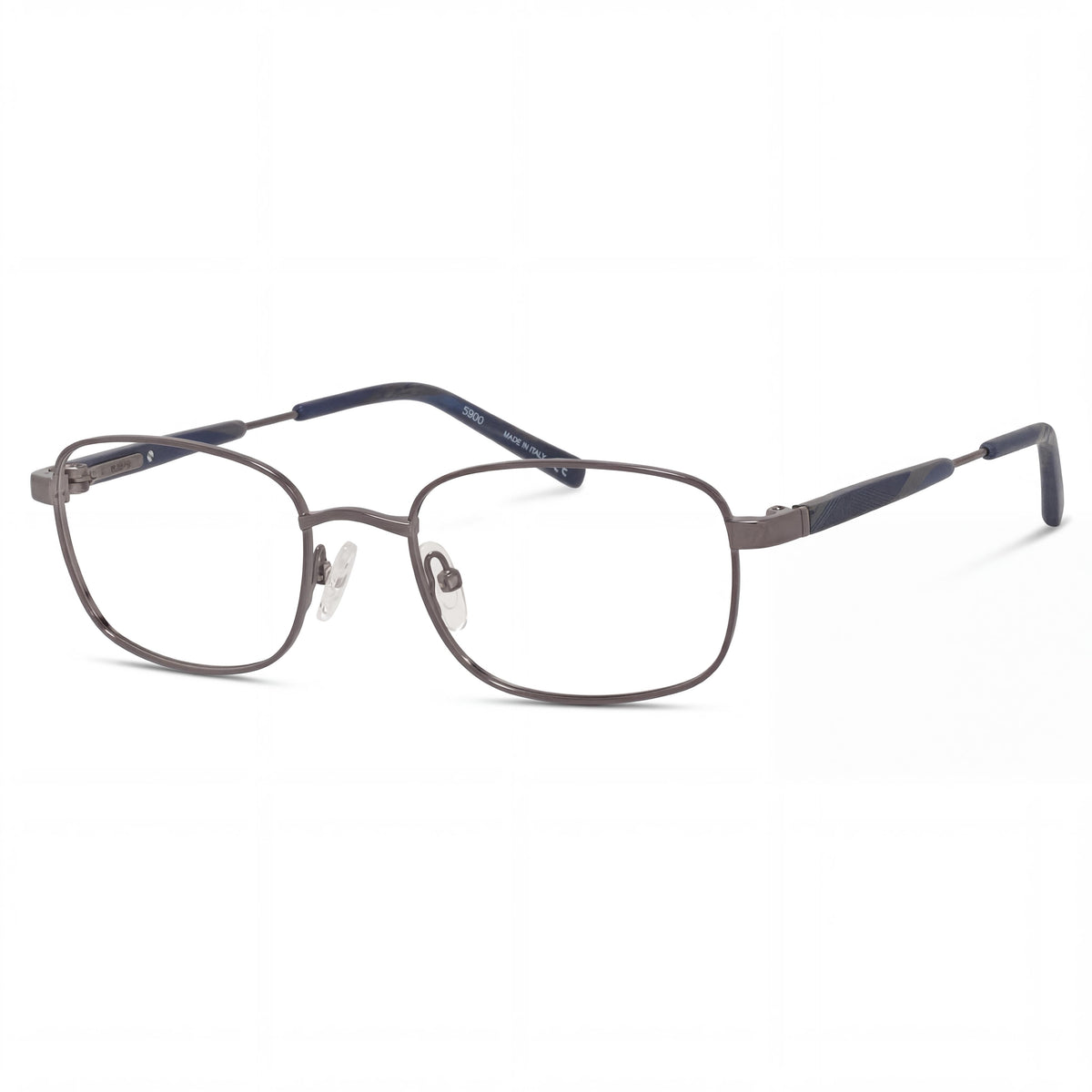 Elasta E 7221 Grey Rectangle Eyeglasses for Men, 51mm, Photo 1