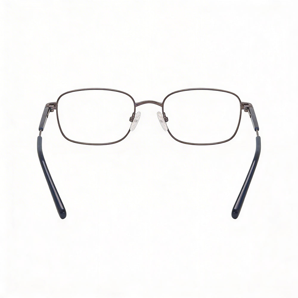 Elasta E 7221 Rectangle Eyeglasses Men — side view, Grey Metal temples