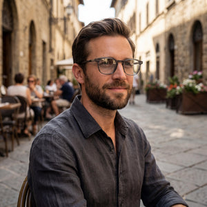 Elasta E 8002 Gray Eyeglasses Men — lifestyle wear, office and reading