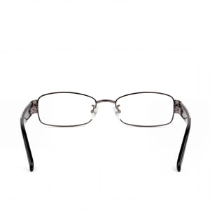 Emilio Pucci 2136_069-52 Rectangle Eyeglasses Women — side view, Gray Metal temples