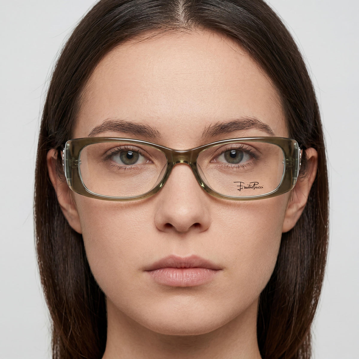 Emilio Pucci 2672_340 Green Rectangle Eyeglasses Unisex, Plastic 52mm, Photo 4