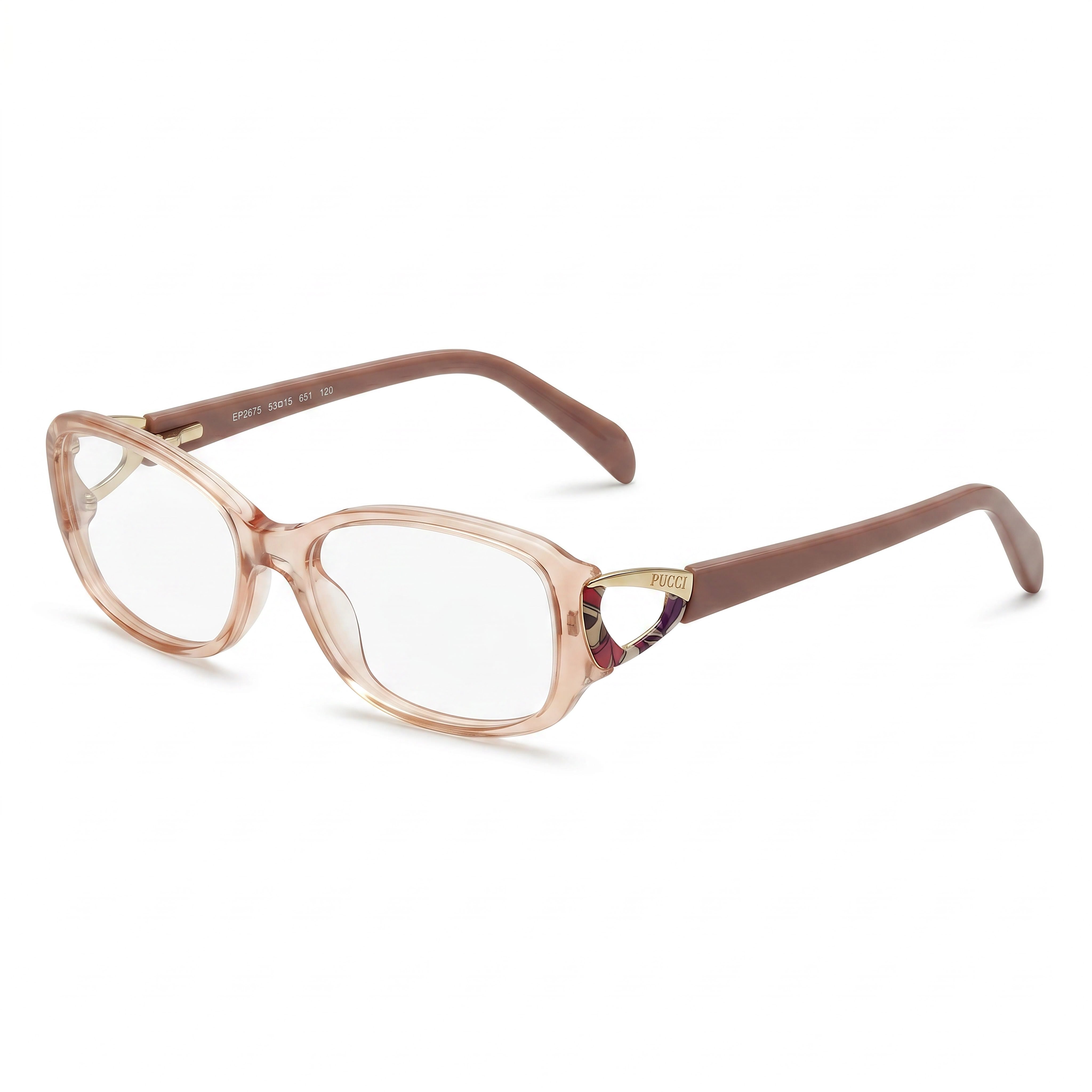 Gafas Rectangulares Unisex Beige Emilio Pucci, Photo 1